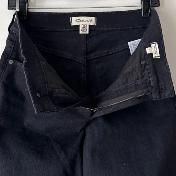 Madewell The Perfect Vintage Wide-Leg Jean Black Rinse Wash Super Stretch Sz 27 - Picture 9 of 13